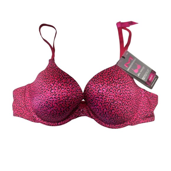 Maidenform Demi Coverage Bra Red-Pink Cheetah Print Style 09729 Women SZ 36B New - Picture 3 of 11